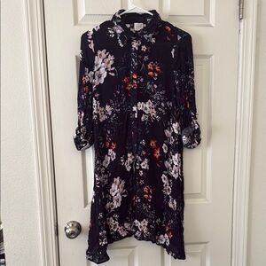 Floral Black Dress